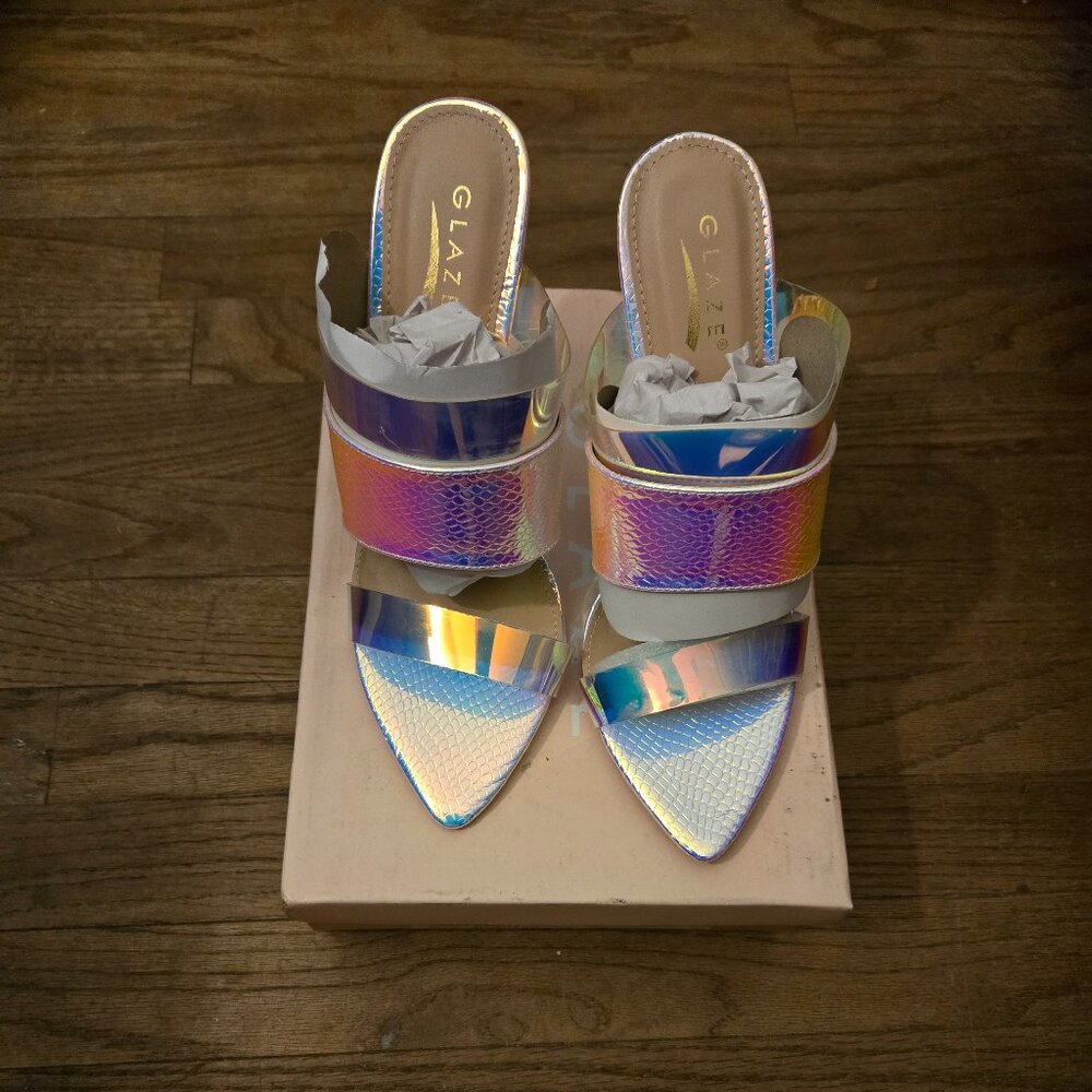 Mermaid colored heels